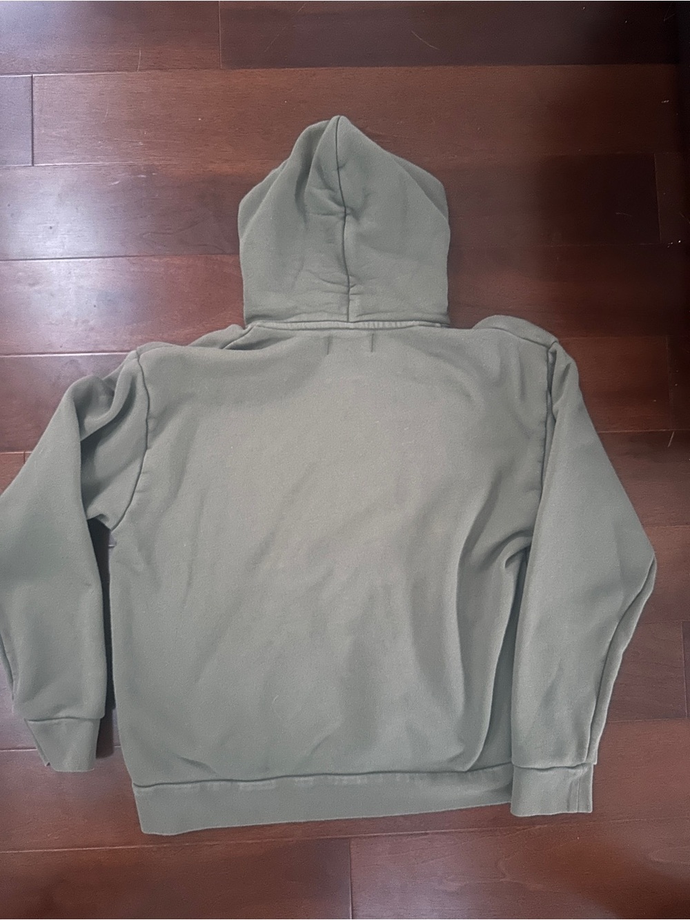Lost Olive Green Hoodie with White Flame Graphic - Picture 4 of 4